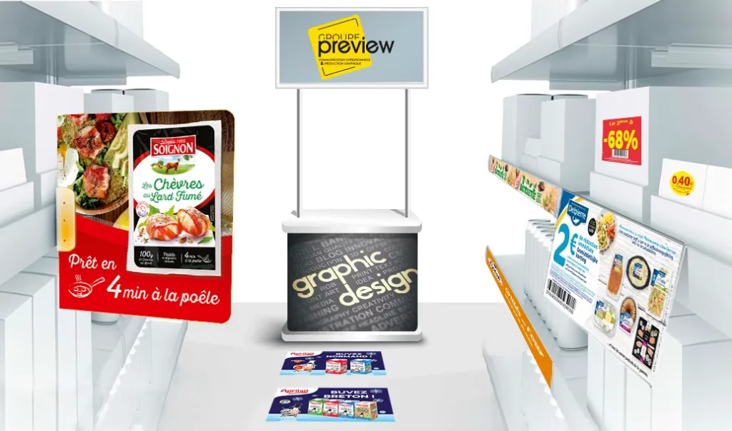 PLV (Publicité sur le Lieu de Vente) et signalétique grand format