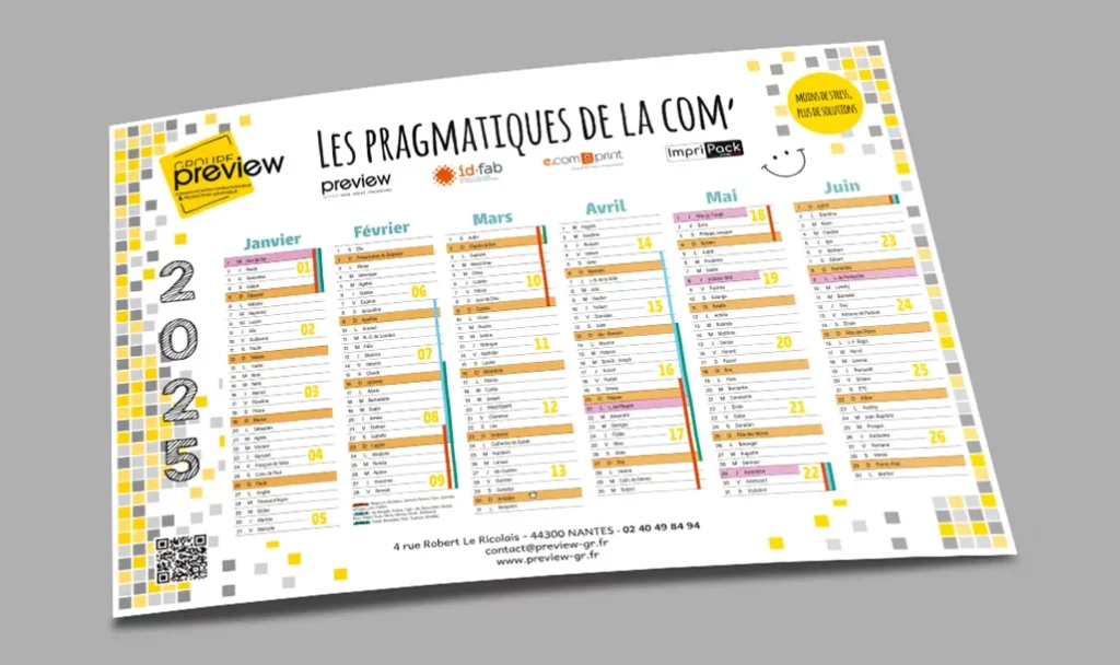 Calendriers personnalisés